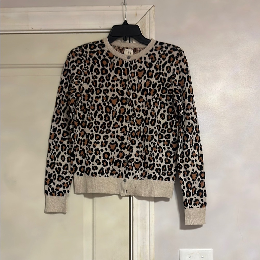 a new day Animal Print Cardigan - Brown and Black